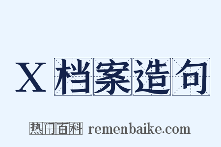 X档案造句是什么意思的图片